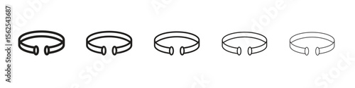 Bracelet icon logo set concept stock vector illustration.
