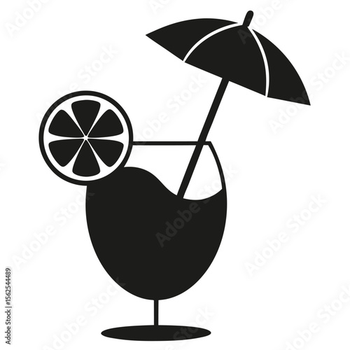 Refreshing Summer Cocktail Illustration