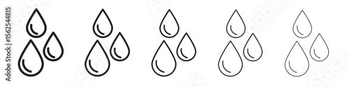 Drop icon logo set concept stock vector illustration.