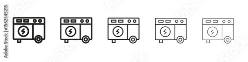 Generator icon logo set concept stock vector illustration.