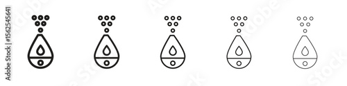 Humidifier icon logo set concept stock vector illustration.