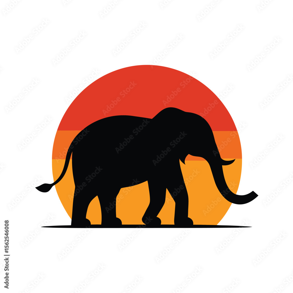 Fototapeta premium Retro sunset flat color