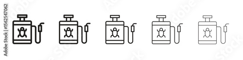 Pesticide icon logo set concept stock vector illustration.
