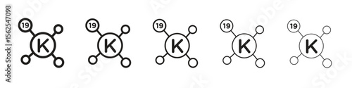 Potassium icon logo set concept stock vector illustration.