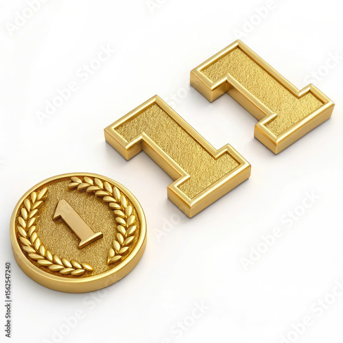 set of gold icons