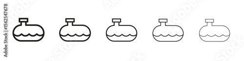 Sewerage tank icon logo set concept stock vector illustration.