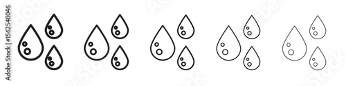 Tear drop icon logo set concept stock vector illustration.