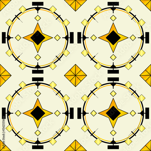 Luxury Art Deco Seamless Pattern - Gold Foil Geometric Design Vector Template