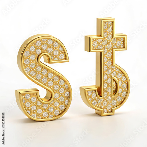 set of gold icons