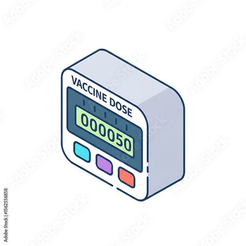 Digital counter for vaccine doses tracking.