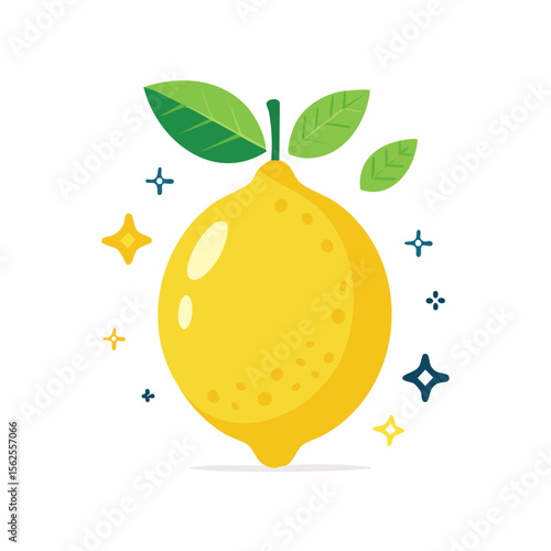 Lemon Fruit Food Icon on a ...