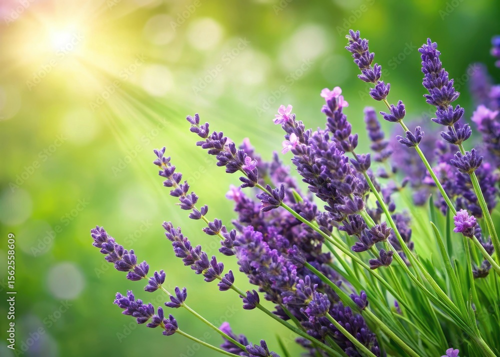 Fototapeta premium Lavender sprigs with elongated stems