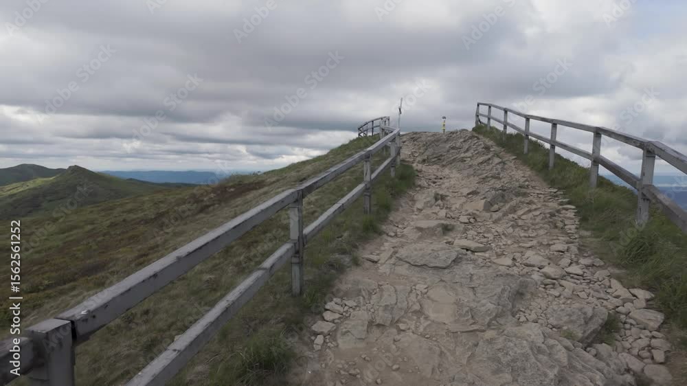 Panoramic View from Halicz Peak in the Bieszczady Mountains, Poland Panoramic View from Halicz Peak in the Bieszczady Mountains, Poland