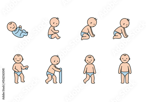 Illustrating the Stages of Early Childhood Development Milestone Progression from Infancy to Toddlerhood Movement Capabilities