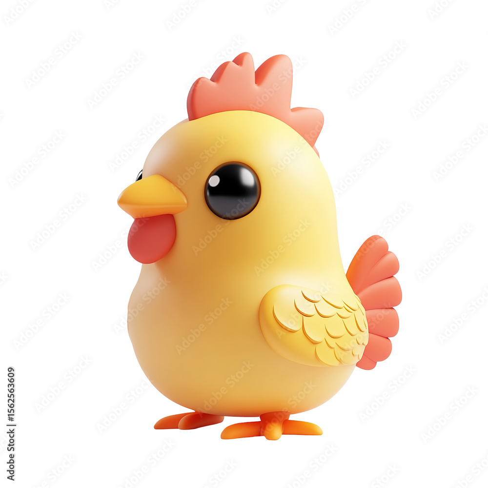 Cute cartoon chicken illustration isolated on transparent background. Cute cartoon chicken illustration isolated on transparent background.