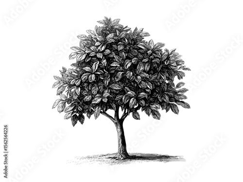 Pecan tree hand-drawn engraving, vintage botanical sketch, rustic tree art, pecan branches illustration, forest flora, black sketch, old engraving style, nature wall decor, traditional botanical print