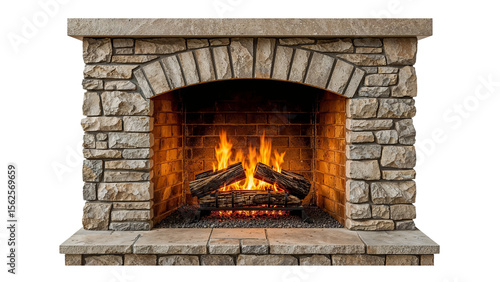 Fireplace Isolated on Transparent Background PNG
