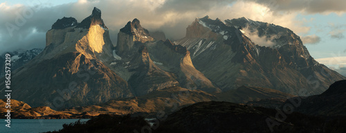 panoramic view of torres del paine national park