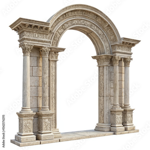 arc de triomphe isolated on white background