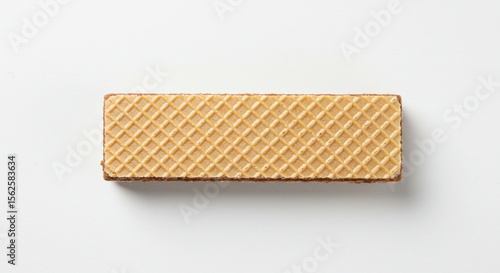 Chocolate-Filled Wafer Biscuit Isolated on White Background – Crisp and Creamy Snack