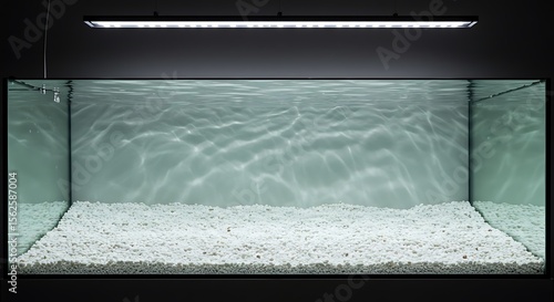Minimal Aquatic Scene with White Pebbles