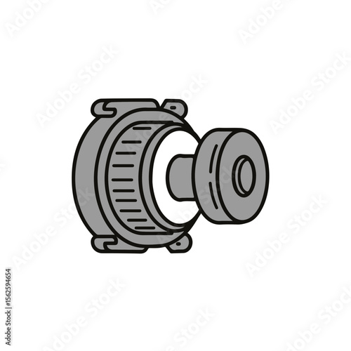 An electric motor on a seamless background.
