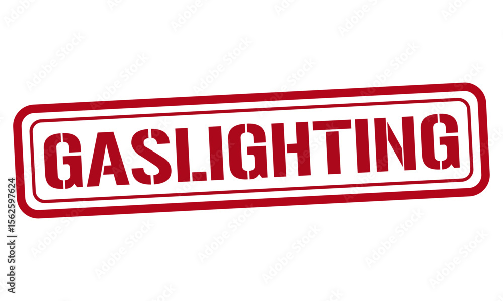 Fototapeta premium GASLIGHTING red stamp text vector, rubber stamp