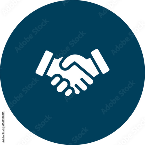 Partnership Handshake Vector Icon Design