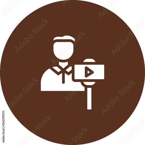 Vlogger Vector Icon Design
