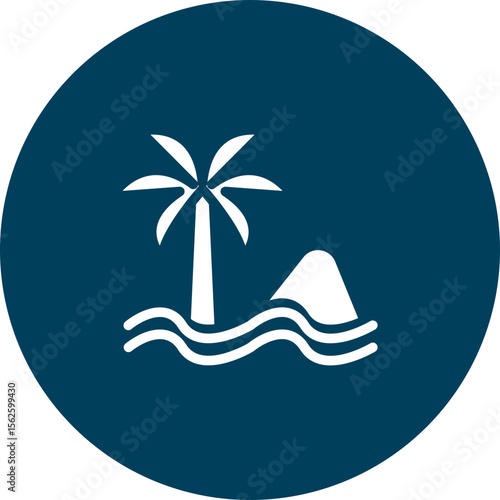 Oasis Vector Icon Design