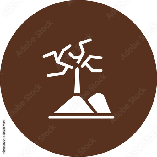 Dead Tree Vector Icon Design