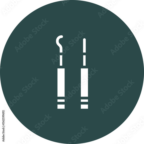 Dental Probe Vector Icon Design