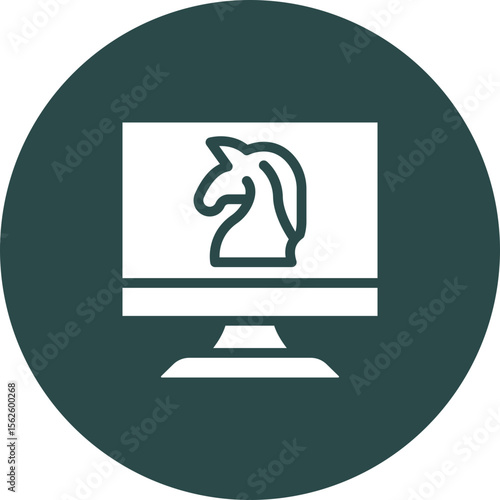 Trojan Horse Vector Icon Design