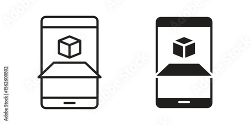 Ar apps icon vector collection. vector stock symbol illustrations