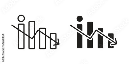 Attrition icon vector collection. vector stock symbol illustrations