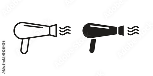 Blow dryer icon vector collection. vector stock symbol illustrations