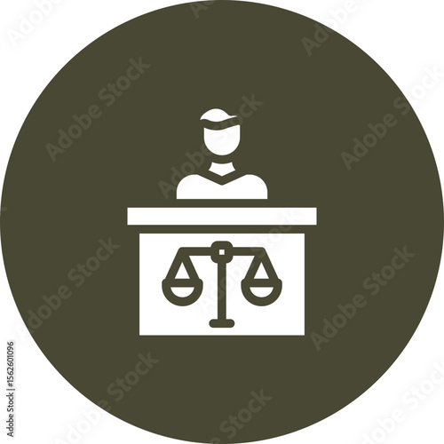 Judge Vector Icon Design