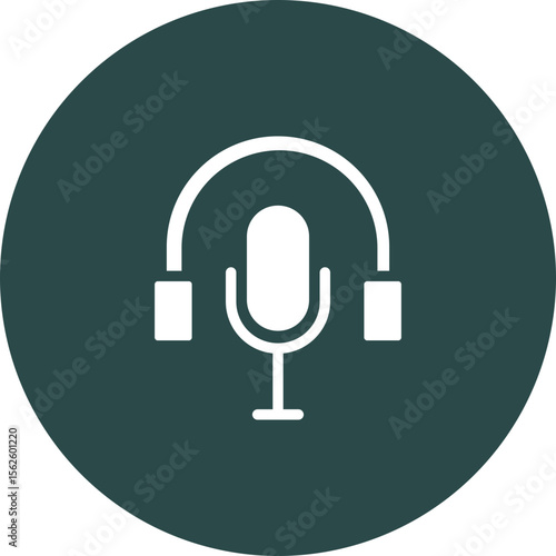 Podcast Vector Icon Design