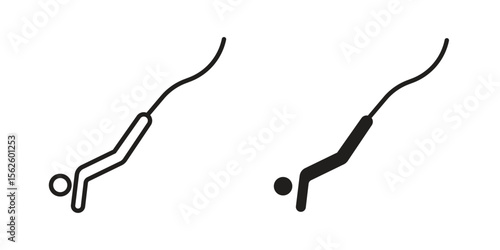 Bungee jumping icon vector collection. vector stock symbol illustrations