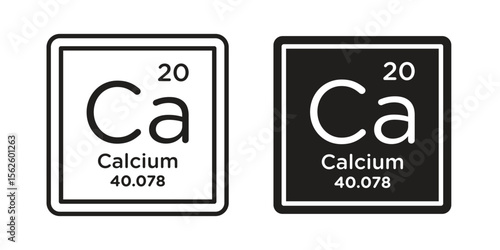 Calcium icon vector collection. vector stock symbol illustrations