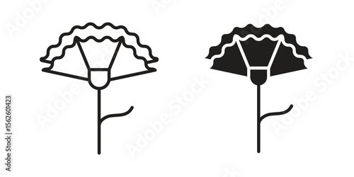 Carnation icon vector collection. vector stock symbol illustrations