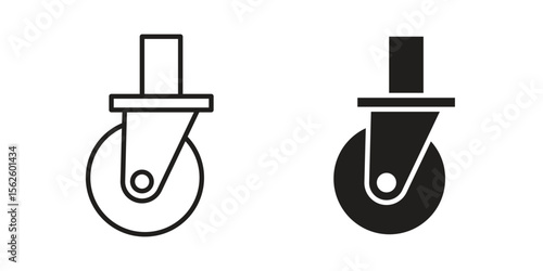 Cart trolley wheel icon vector collection. vector stock symbol illustrations