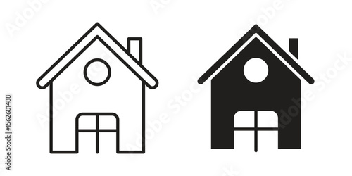 Chalet icon vector collection. vector stock symbol illustrations