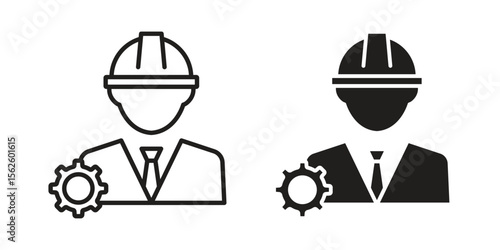 Civil Engineer icon vector collection. vector stock symbol illustrations