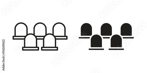 Cinema seat icon vector collection. vector stock symbol illustrations