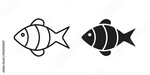 Clown fish icon vector collection. vector stock symbol illustrations