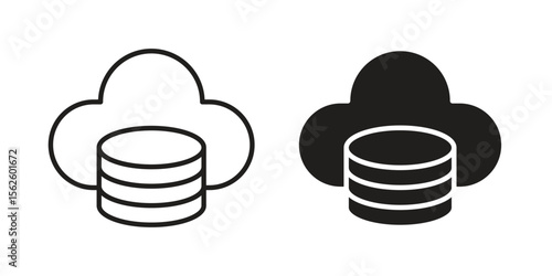 Cloud server icon vector collection. vector stock symbol illustrations