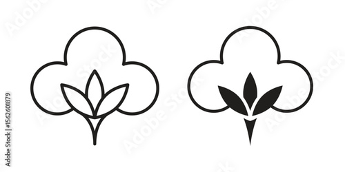 Cotton icon vector collection. vector stock symbol illustrations