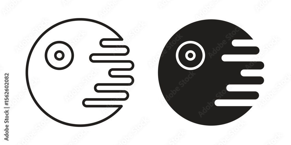 Death star icon vector collection. vector stock symbol illustrations