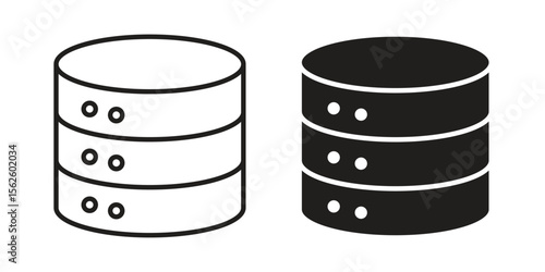 Cylinder database icon vector collection. vector stock symbol illustrations
